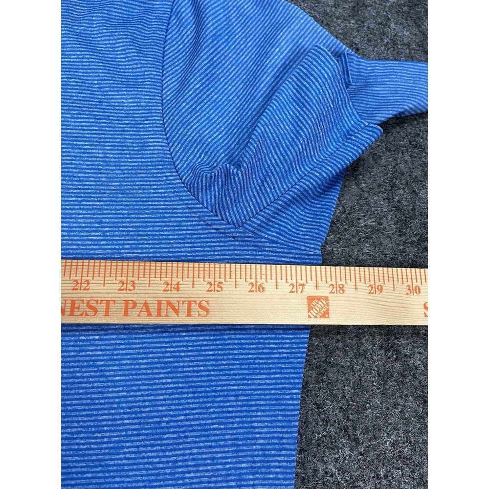 Nike Polo Shirt Mens XXL Blue Stripe Dri Fit Golf Performance Stretch EUC - Picture 8 of 10